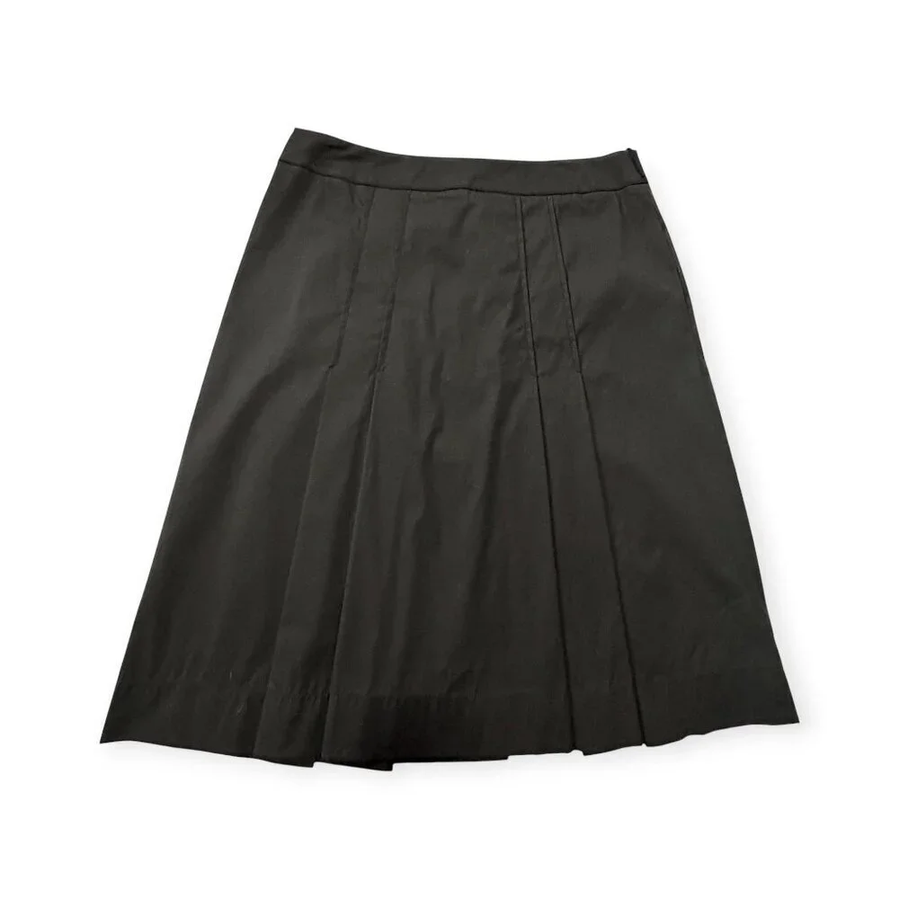 Prada Black Pleated Cotton Nylon Skirt Made in Italy 46 - Picture 6 of 12
